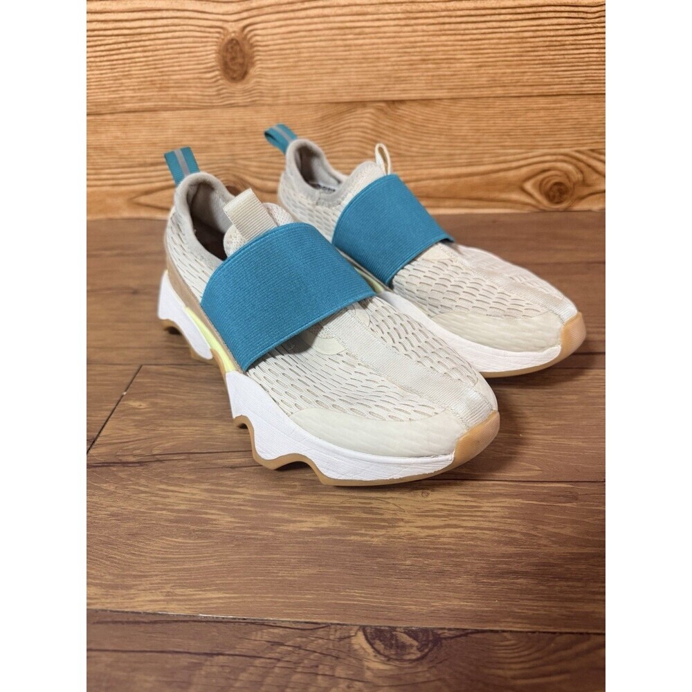 Sorel Womens Kinetic Impact II Slip On Sneakers Size 5 Beige Neutral Teal
